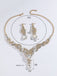 2PCS Rhinestone Halskette & Ohrringe Set