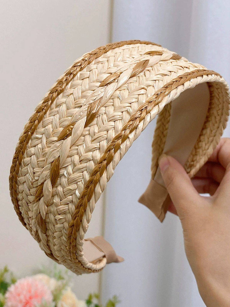 Boho Farbe Patchwork Geflochten Stirnband