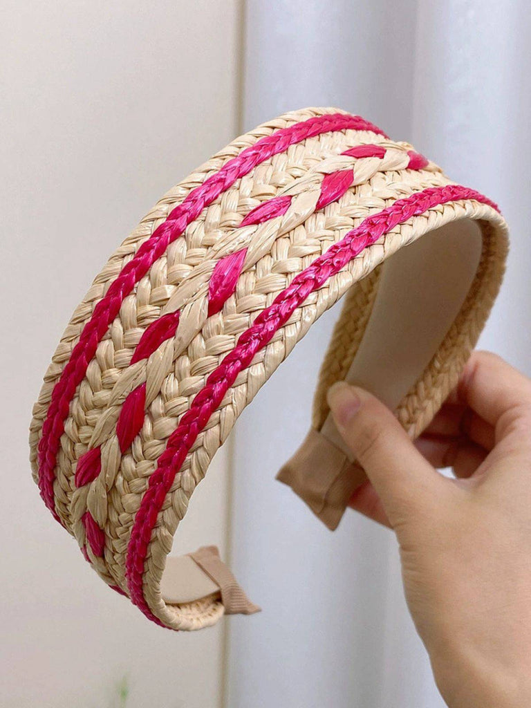 Boho Farbe Patchwork Geflochten Stirnband