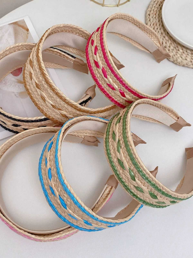 Boho Farbe Patchwork Geflochten Stirnband