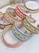 Boho Farbe Patchwork Geflochten Stirnband