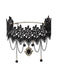 Gothic 3D Rose & Stickerei Spitze Choker Halskette