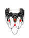 Gothic 3D Rose & Stickerei Spitze Choker Halskette