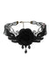 Gothic 3D Rose & Stickerei Spitze Choker Halskette