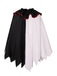 Schwarz & Weiß 1950er Halloween Horror Clown Cosplay Cape