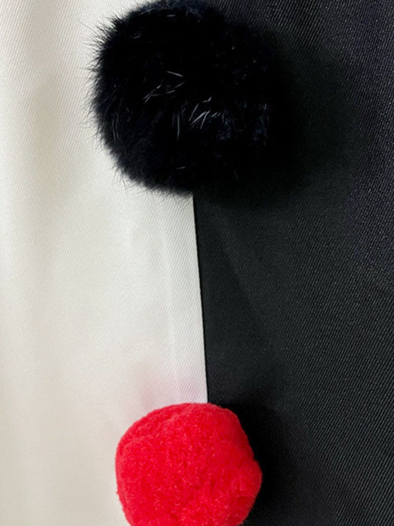 Schwarz & Weiß 1950er Halloween Horror Clown Cosplay Cape