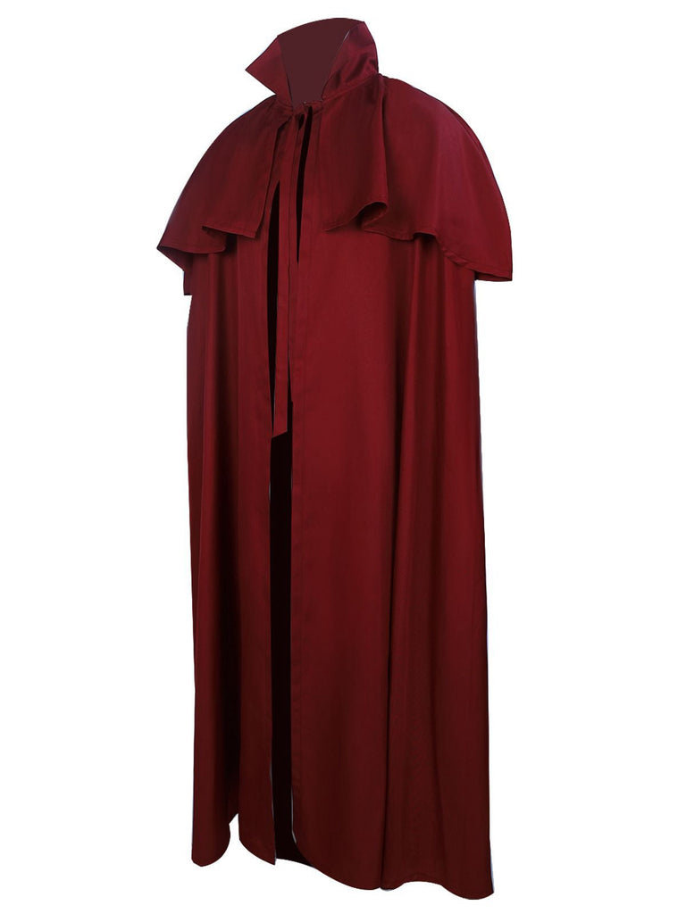 1930er Solide Halloween Gothic Mittelalterlich Tod Mantel