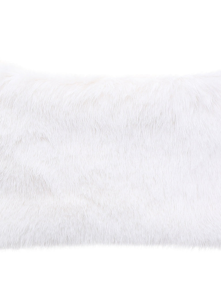 2PCS Rot 1970er Samt Pailletten Kleid & Kunstpelz Schal