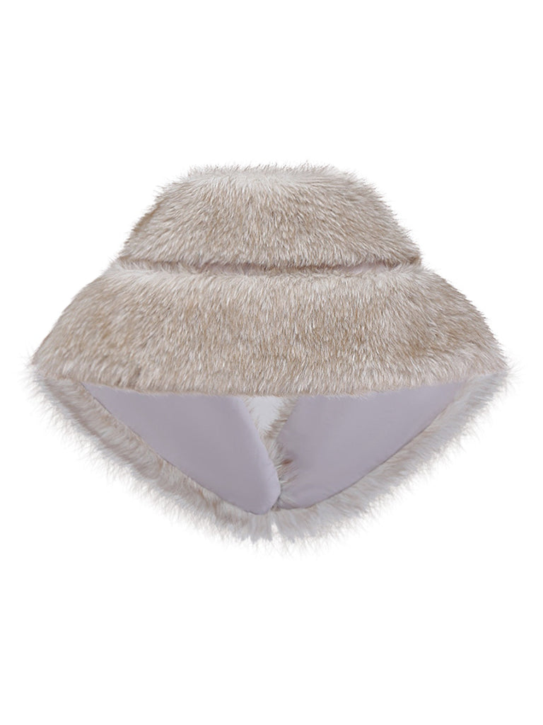 [Vorverkauf] Braun 1920er Kunst Pelz V-Ausschnitt Wickeln Schal