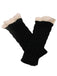 Vintage Spitze Patchwork Verdreht Stricken Fingerlos Handschuhe