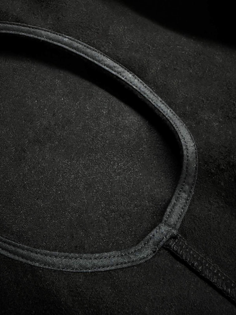 1960er Schwarz Katze Spitze Plüschbesatz Kapuzenumhang