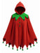 1950er Weihnachten Bommel Kapuzen Umhang