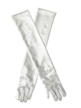 Lack Leder Solide Voll Finger Handschuhe