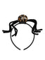 Halloween-Haarreif mit schwarzer Spinne und Leopardenmuster