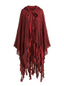 70er Halloween-Sensenmann-Cape mit Kapuze und Fransen