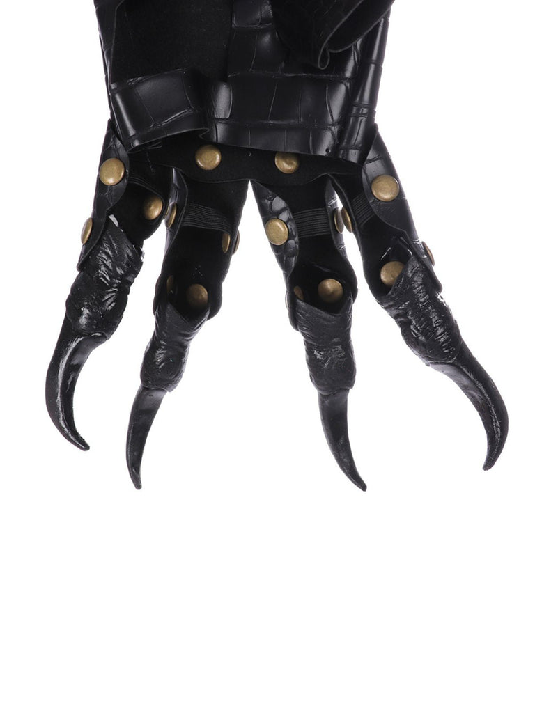 Schwarze Gothic-Handschuhe mit Krallenfingern