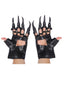 Schwarze Gothic-Handschuhe mit Krallenfingern