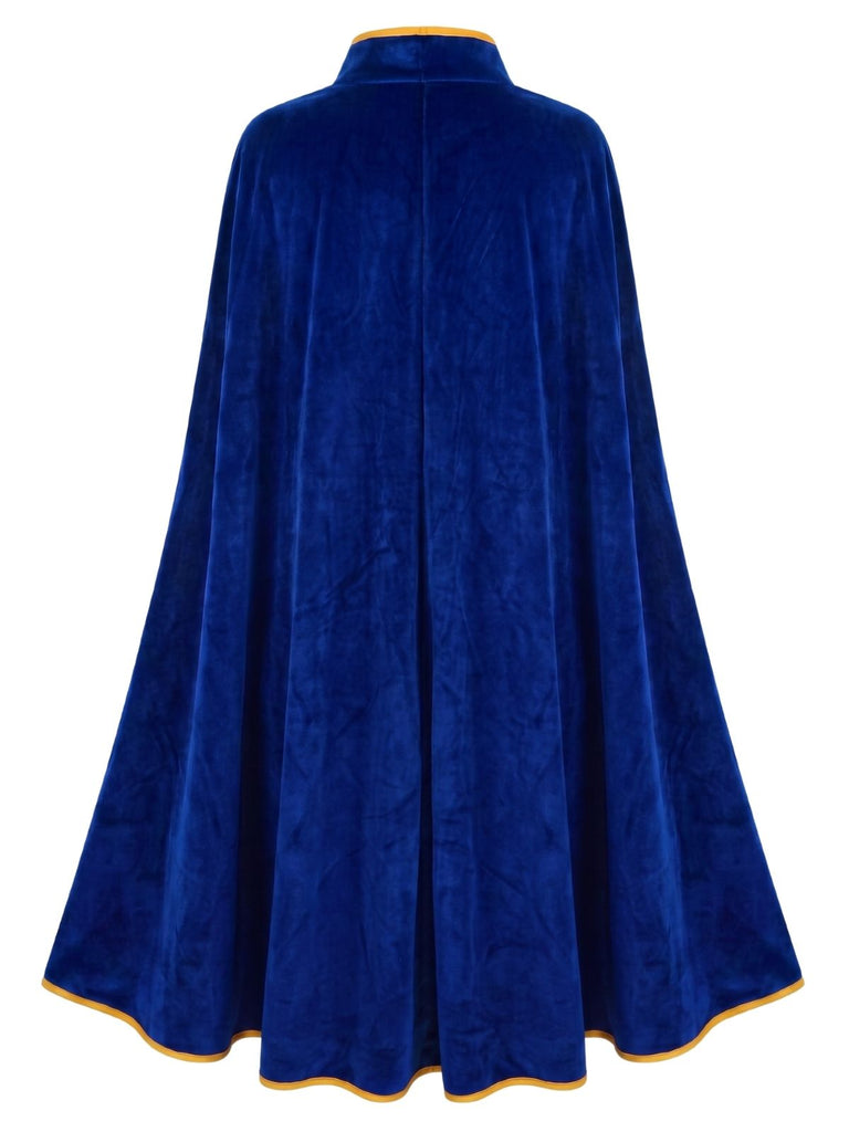 50er Royal-Cape mit Goldbesatz und Wildleder-Optik