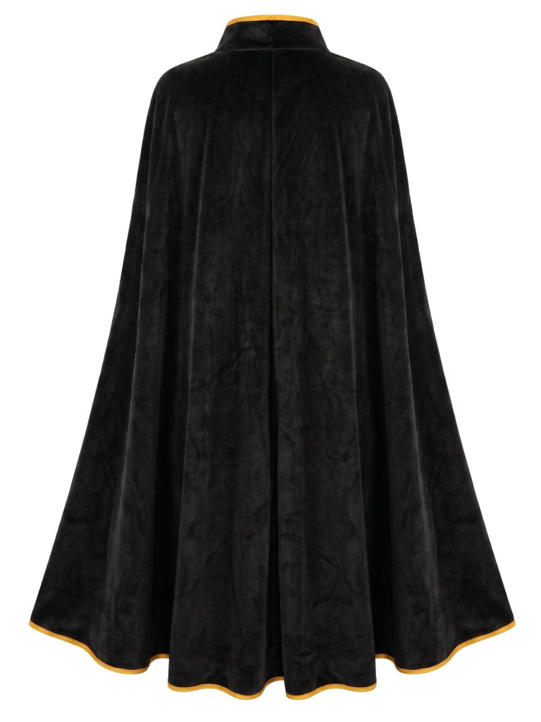 50er Royal-Cape mit Goldbesatz und Wildleder-Optik