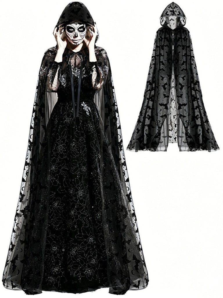 30er Halloween mit Bat-Print und Lang