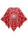 70er Gothic Halloween Poncho mit Spinnennetz