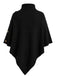 50er Strickponcho mit Rollkragen