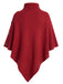 50er Strickponcho mit Rollkragen