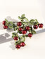 Vintage Handgefertigt Cranberry-Perlen Brosche