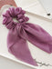 Solid Chiffon Hair Scrunchie With Tail