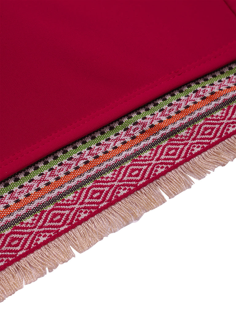 Rot 1970er Prinzessin-Stil Sicken Halfter Bikini Set