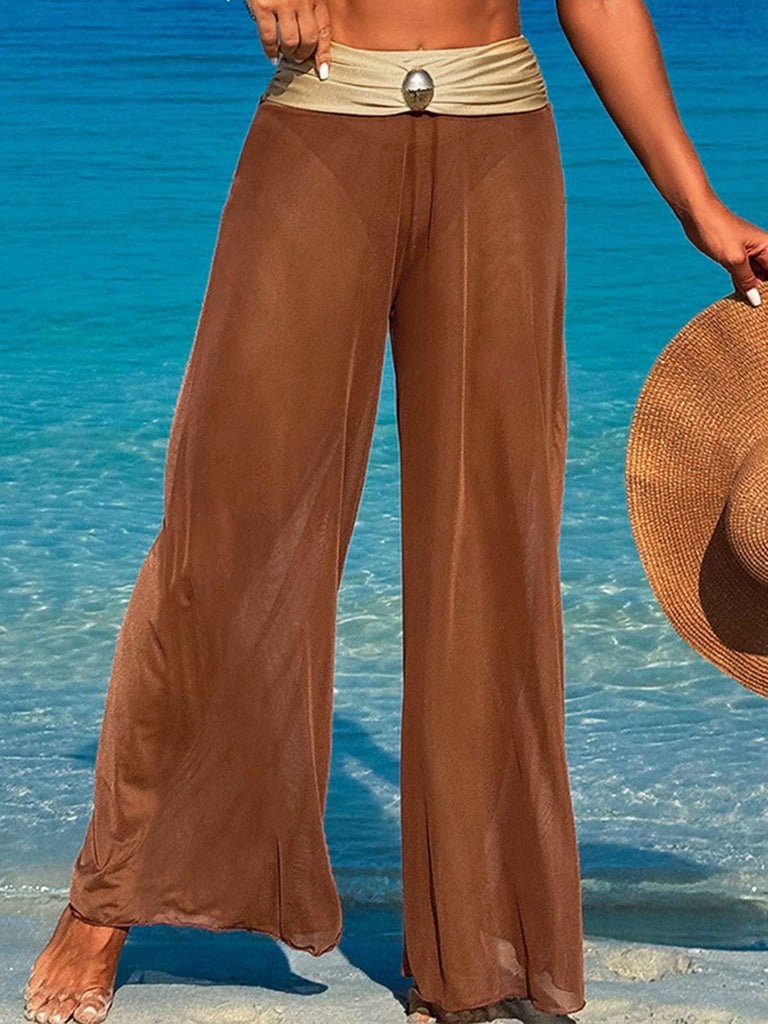 1960er Farbblock Transparente Hosen Cover-Up