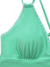 1940er Farbblock Tiefer V-Ausschnitt Rücken-Kreuzung Tankini Set