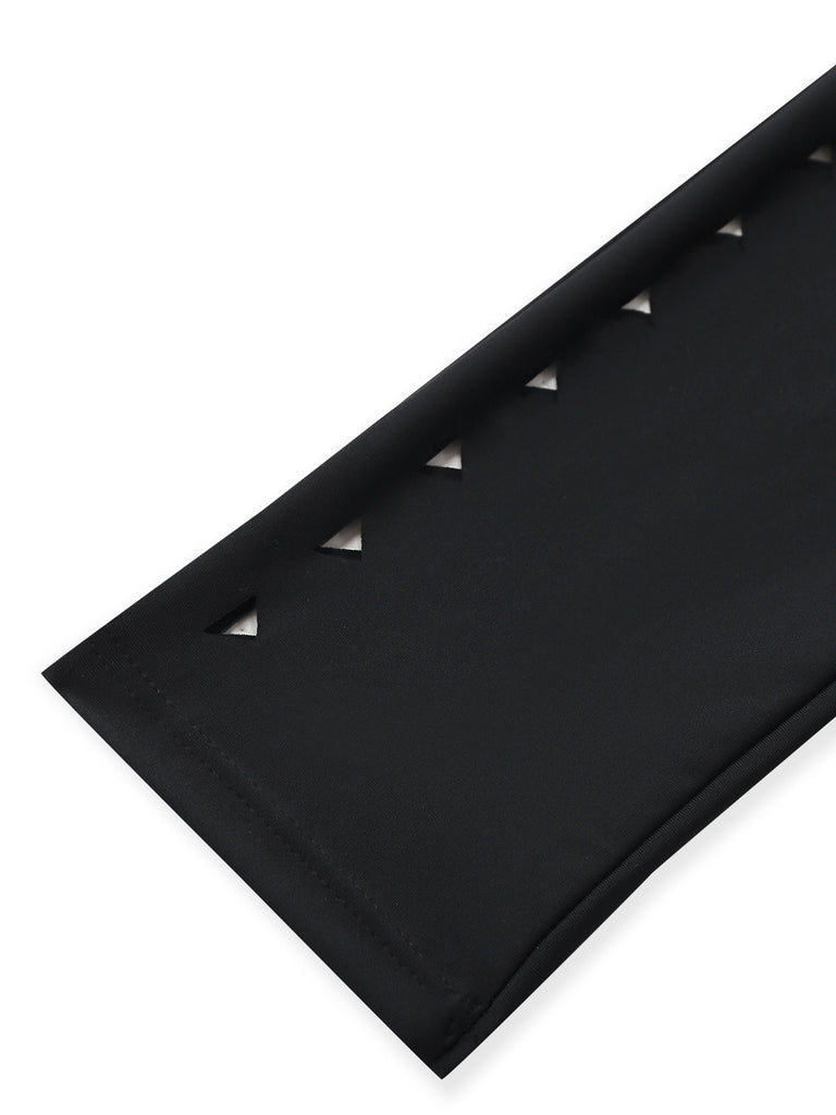 Schwarzer 50er Badeanzug mit Cut-out und Lang