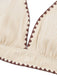 Beige Brown 1950er Halter High-Waist Ribbed Bikini Set