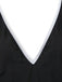 Schwarz 1940er Blumen Cut-Out Halter Einteiliger Badeanzug
