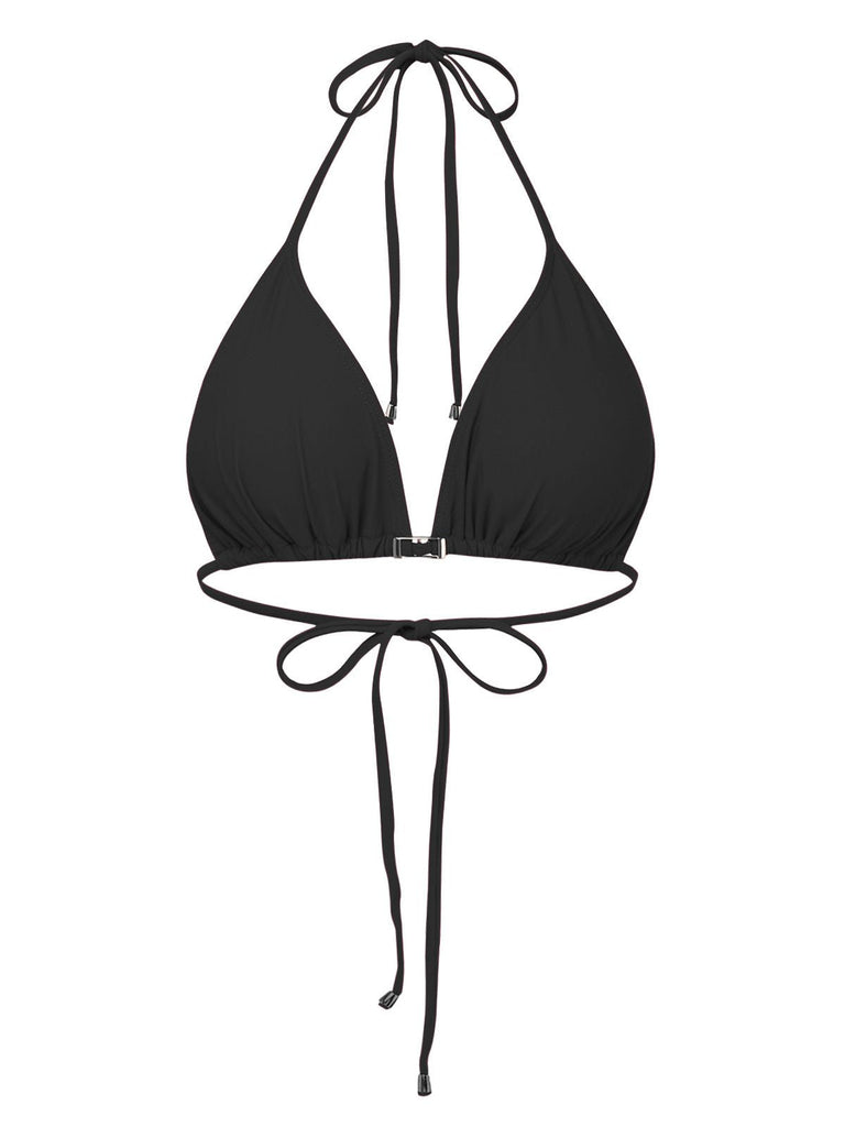1950er Tief V-Ausschnitt Häkel Netz Halter Bademode
