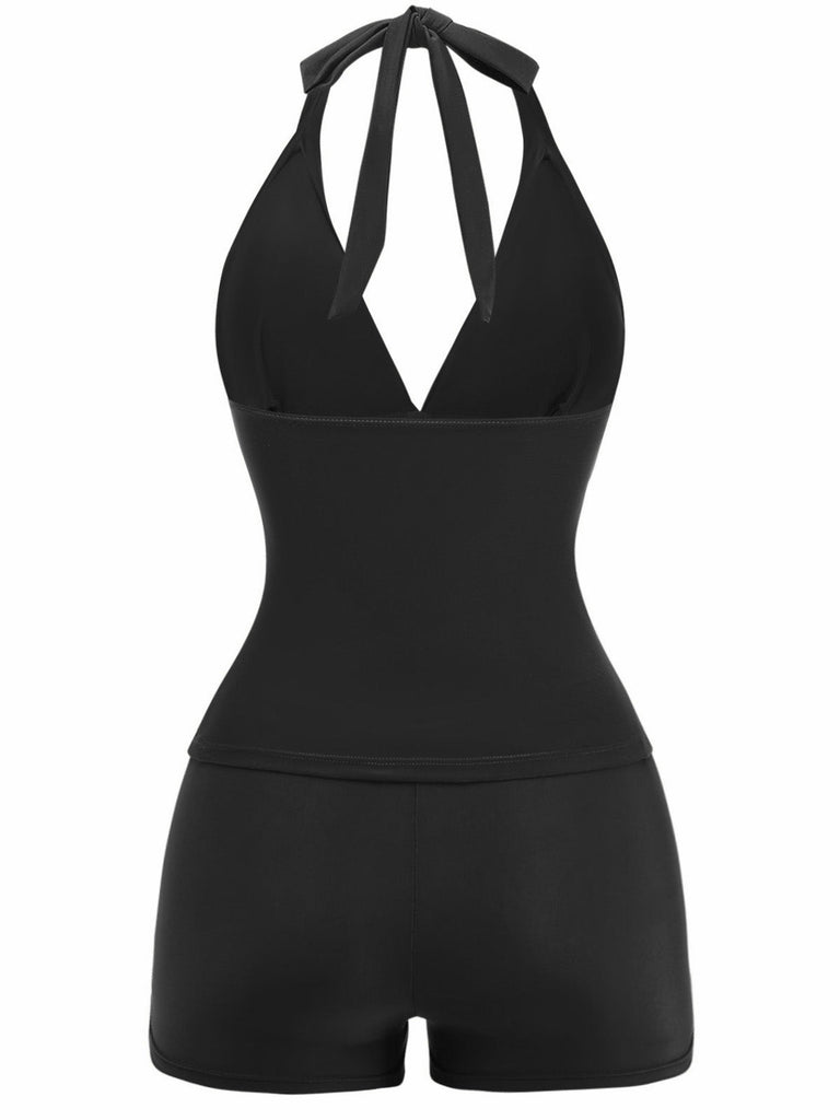 40er Tankini-Set mit Neckholder und Junge