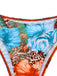 1950er Blumen Leopard Halter Bikini Set & Cover-Up