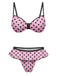 Rosa 40er Badeanzug mit Polka-Dots und Pfirsich