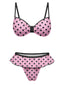 [Vorverkauf] Pfirsichrosener 40er Badeanzug mit Polka-Dots