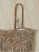 Khakier 60er Badeanzug mit Perlen und Jacquard