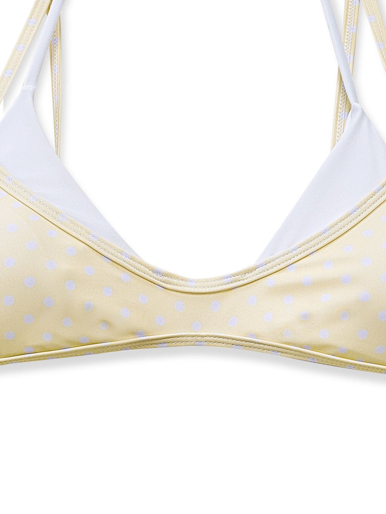 1980er Zweiteiler-Optik Seitlich zum Binden Bikini Set