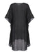 70er Cover-Up im Boho-Stil mit Häkelarbeit und Quadrat-Muster