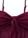 50er Netz-Tankini-Set mit Schleife und Hohe Taille