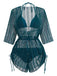 50er Bikini-Set & Cover-Up mit Neckholder und Glitzer