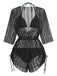 50er Bikini-Set & Cover-Up mit Neckholder und Glitzer