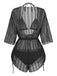 50er Bikini-Set & Cover-Up mit Neckholder und Glitzer