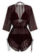 50er Bikini-Set & Cover-Up mit Neckholder und Glitzer
