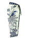 Blauer 1930er Blume & Bird Einteiliger Badeanzug & Cover-Up