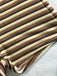 Braun 1950er Streifen Frottee Halter Bikini Set